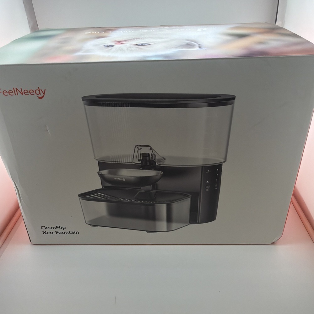 Wireless Cat Water Fountain No Filters Wastewater Separation FEELNEEDY Stainless